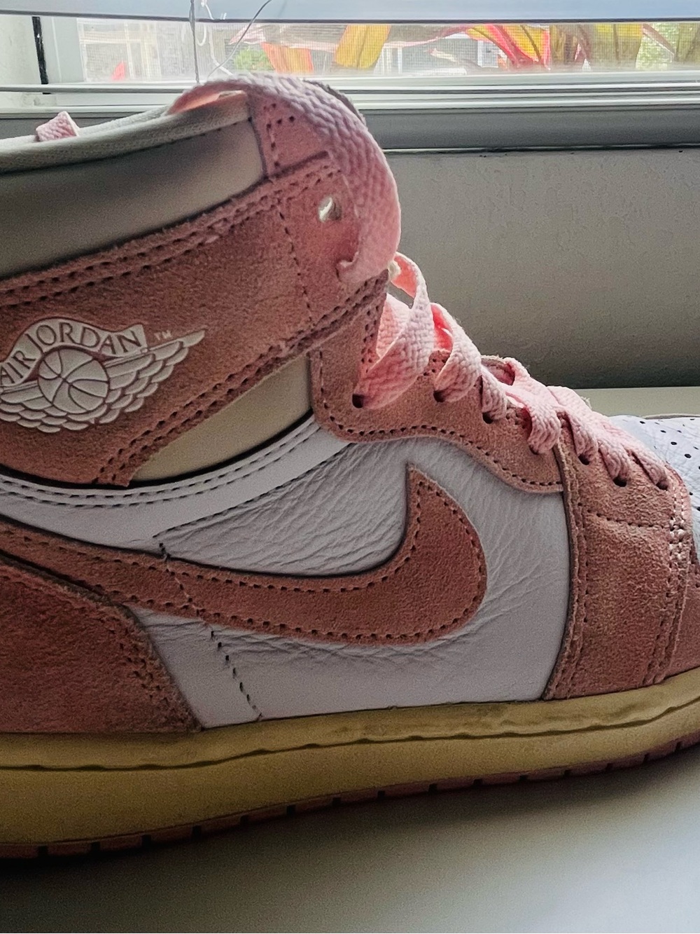Nike Air Jordan “Atmosphere” High-Top Sneakers Washed Pink White